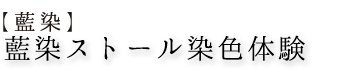 【藍染】藍染ストール染織体験